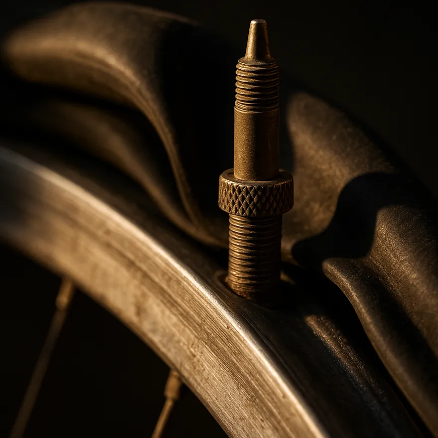 Close-up of a bicycle showing tyre goes flat overnight