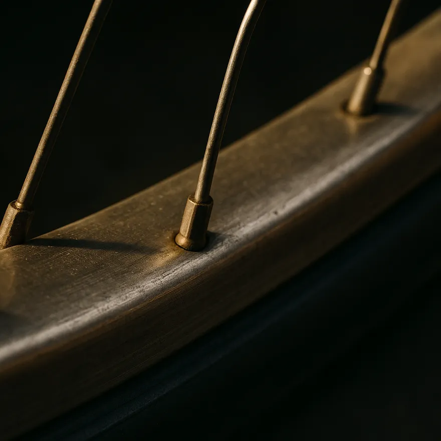 Close-up of a bicycle showing wheel wobbles side to side