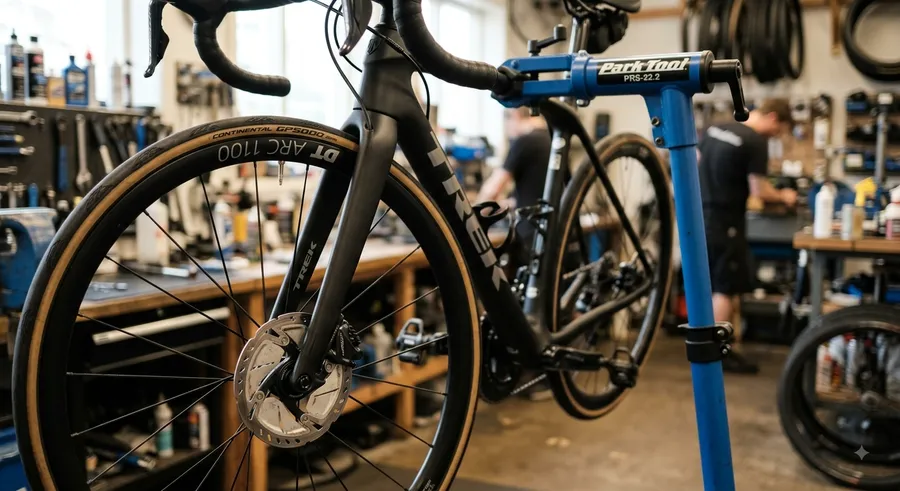 Brake repair, pads and adjustment — close detail